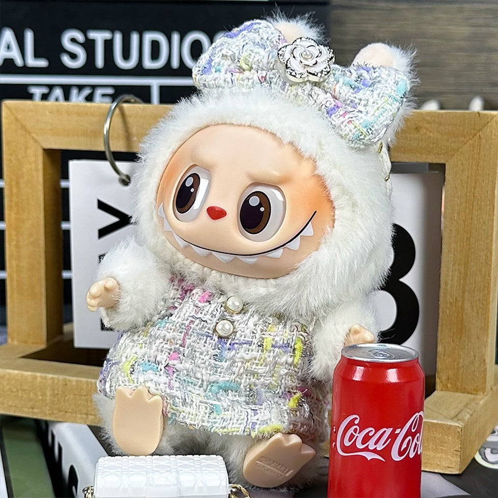 Doll clothing & Accessories Set - Pastel Tweed Dress